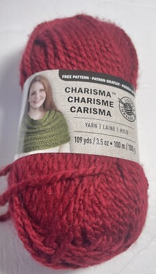 LOOPS & THREADS CHARISMA 1-Pk  RED. I COMBINE SHIPPING, See Details.