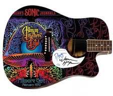 The Allman Brothers Band Signed 1/1 Custom Graphics Photo Guitar