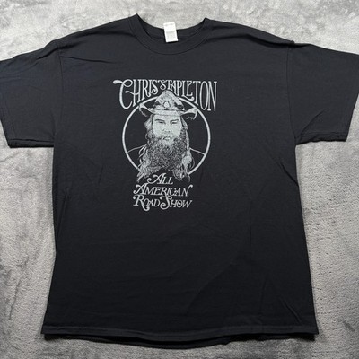 Local Crew T-Shirt Mens XL Black Chris Stapleton All American Road Show Tour