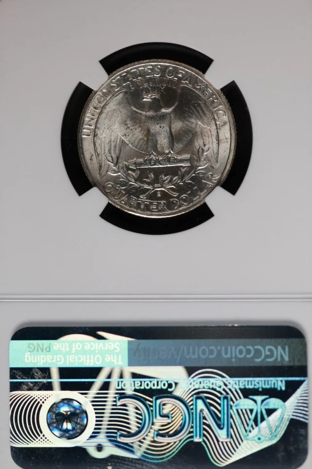 1943 S "Goiter" Washington Quarter NGC MS64 FS-401 - *DoubleJCoins* 6009-10 - Image 3 of 4