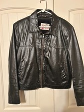 Vintage Mens Sears Leather Shop Car Coat, 44 Regular