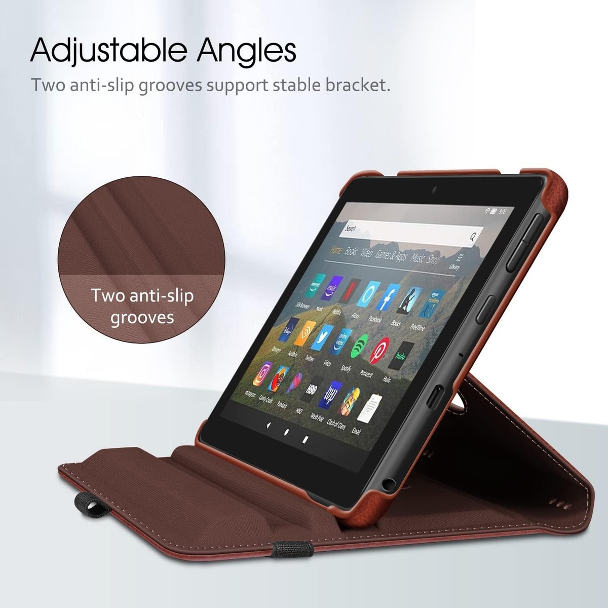 Custodia per tablet compatibile con Kindle Fire HD 8 e Fire HD 8 Plus (versione 2020