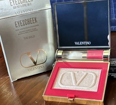 Valentino Eye2Cheek Dual Use 600 Put A Spike On It New In Box The Gold