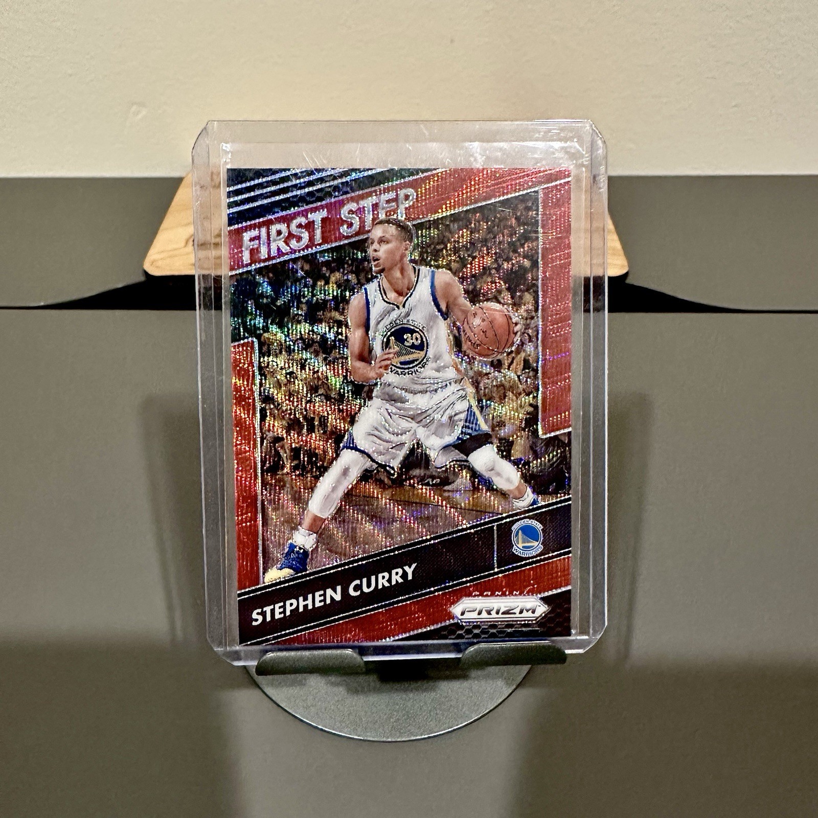 2016-17 Panini Prizm Stephen Steph Curry First Step Red Ruby Wave SP SSP Rare #4