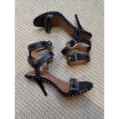 Givenchy Paris Studded Leather Ankle Strap Heeled Sandals Size 39