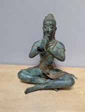 GILDED BRONZE THAI FIGURAL STATUE