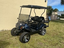 Gold Blue 2021 Gas Yamaha Drive2 Quietech  Efi 4 Seat Passenger Golf Cart Lifted