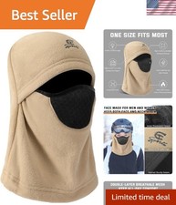 Breathable Fleece Ski Balaclava - Full Face Neck Warmer for Extreme Cold Weather