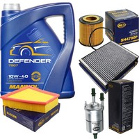 SCT Inspektionspaket 5L Mannol 10W-40 FüR Skoda Fabia II 1.2 VW Polo Seat Ibiza