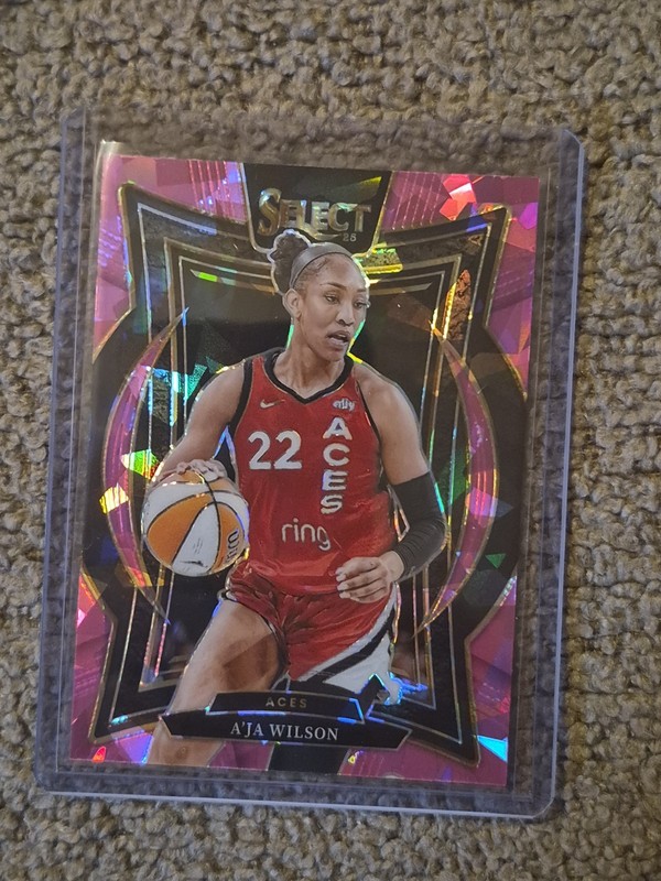 2025 Panini Select WNBA A'Ja Wilson #56 Pink Flash Prizm Las Vegas Aces