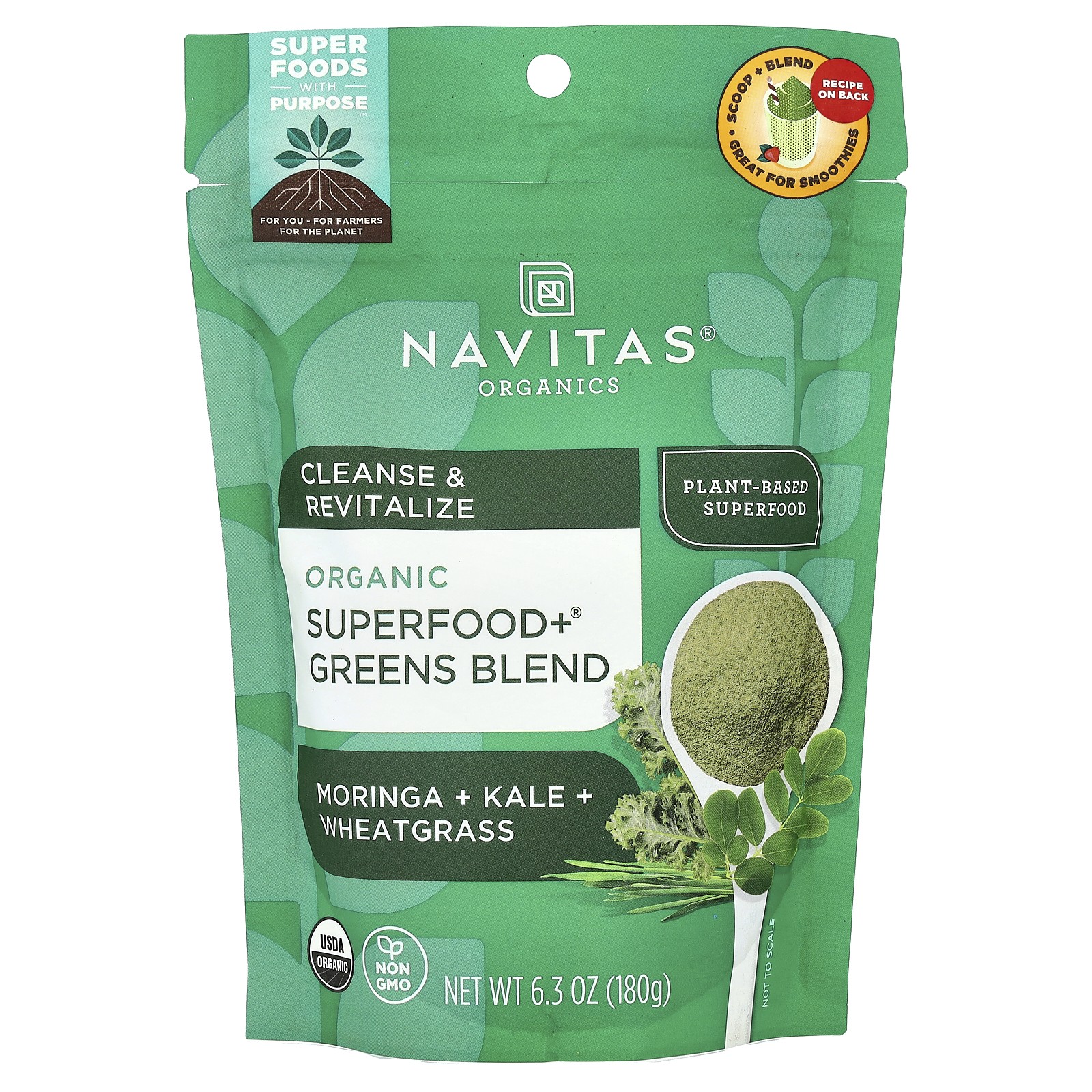 Organic Superfood+® Greens Blend, 6.3 oz (180 g)