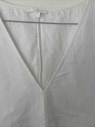 Women’s Cos Linen Top M Sleeveless White Cotton Linen - Bild 7 von 15