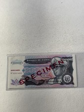 1991 Zaire 20,000 Zaires Banknote P# 39s Specimen