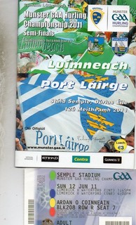 GAA HURLING WATERFORD V LIMERICK MUNSTER SEMI FINAL 12/6/2011 TICKET