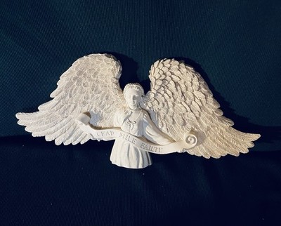Irish Blessing Angel Door Plaque  A Hundred Thousand Welcomes  Resin 14 x6 