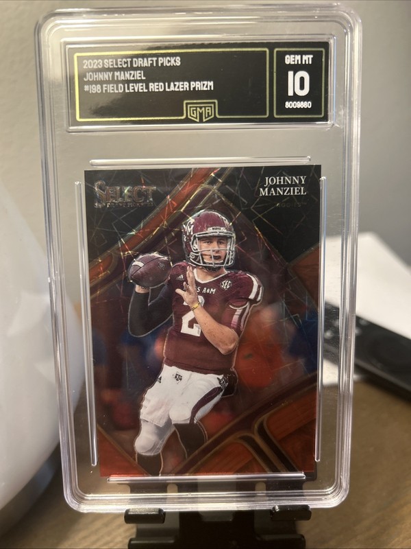 2023 Select Draft Picks Johnny Manziel Red Lazer Prizm #198 Aggies