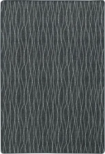 10x13 Milliken Blue Geometric Waves Area Rug Flow II TEAL - Aprx 10 9 x 13 2