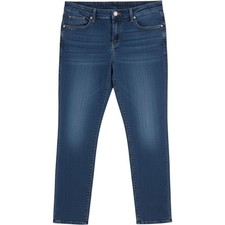 Chicos Jeans So Slimming Girlfriend Ankle Mid Rise Stretch Blue Denim Womens 1 8