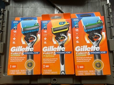 Gillette Fusion 5 ProGlide Men's 1 Powered Razor/1 Cartridge - 3 Boxes-(b5)