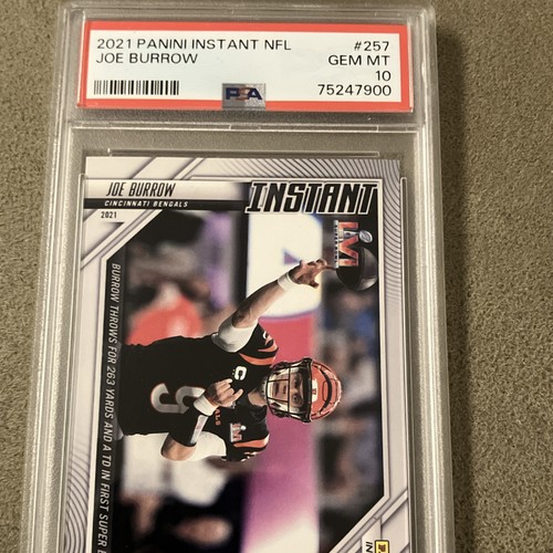 2021 Panini Instant NFL Joe Burrow #257 PSA 10 /530 Bengals Super Bowl LVI