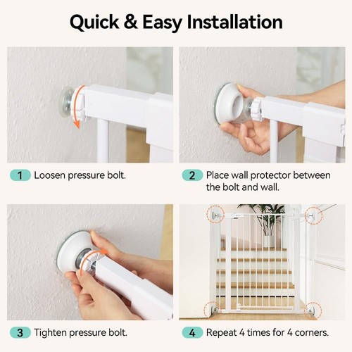 Pressure Mounted Child Gate Extender Wall Cups for Protect Walls and Doorways - Picture 5 of 7