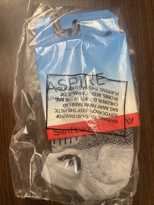 Swiftwick Aspire Running Sock, No Show, Sterling Gray, Size small