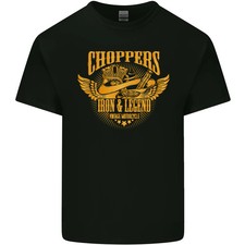 Camiseta de algodón ligero Choppers Legend motocicleta motociclista para hombre