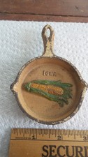Ancienne POÊLE IOWA souvenir en FONTE épi de maïs