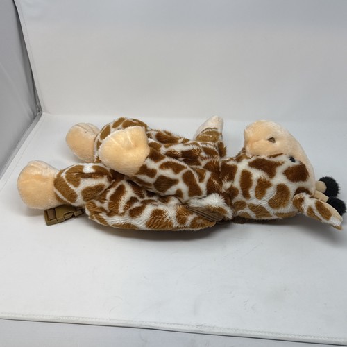 Giraffe Plush Backpack Kids Stuffed Animal Bag School Toddler Adjustable Straps - Imagen 5 de 8