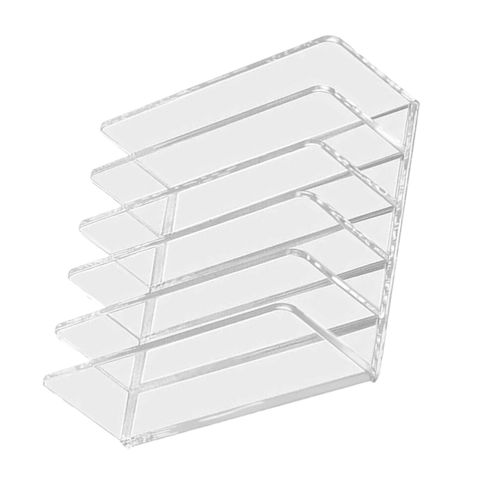 Vertical Paper Organizer Binder Holder for Desk File Storage Rack Office-image