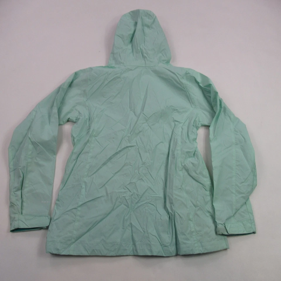 Chaqueta Columbia Niñas Grande Verde Manga Larga Cremallera Completa Ligera Exterior Capucha Foto 4 de 4