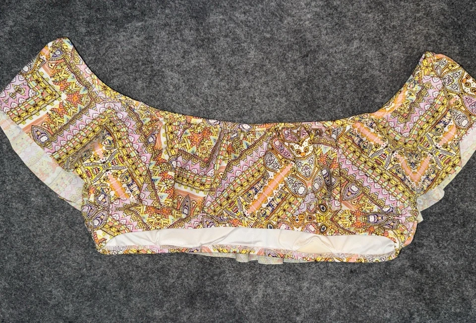 Victorias Secret M Swim Off-Shoulder Ruffle Flounce Crop Bikini Top - Image 3 of 4