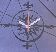 NEW RECTANGLE WHITE WITH LUMINOUS AND ORGANE SEC HAND FOR 214  ACCUTRON WATCH