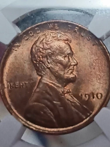 1910-P lincoln wheat cent NGC MS64 RB