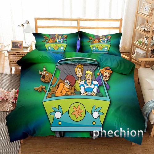 3D Scooby-Doo Quilt Duvet Set Bedding Set Pillowcase Single Double Queen Gift