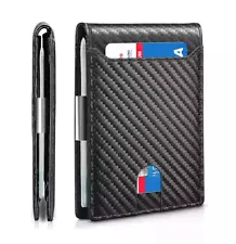 Men’s Slim wallet, Bifold, Money Clip, RFID blocking, Credit/debit Card Holder
