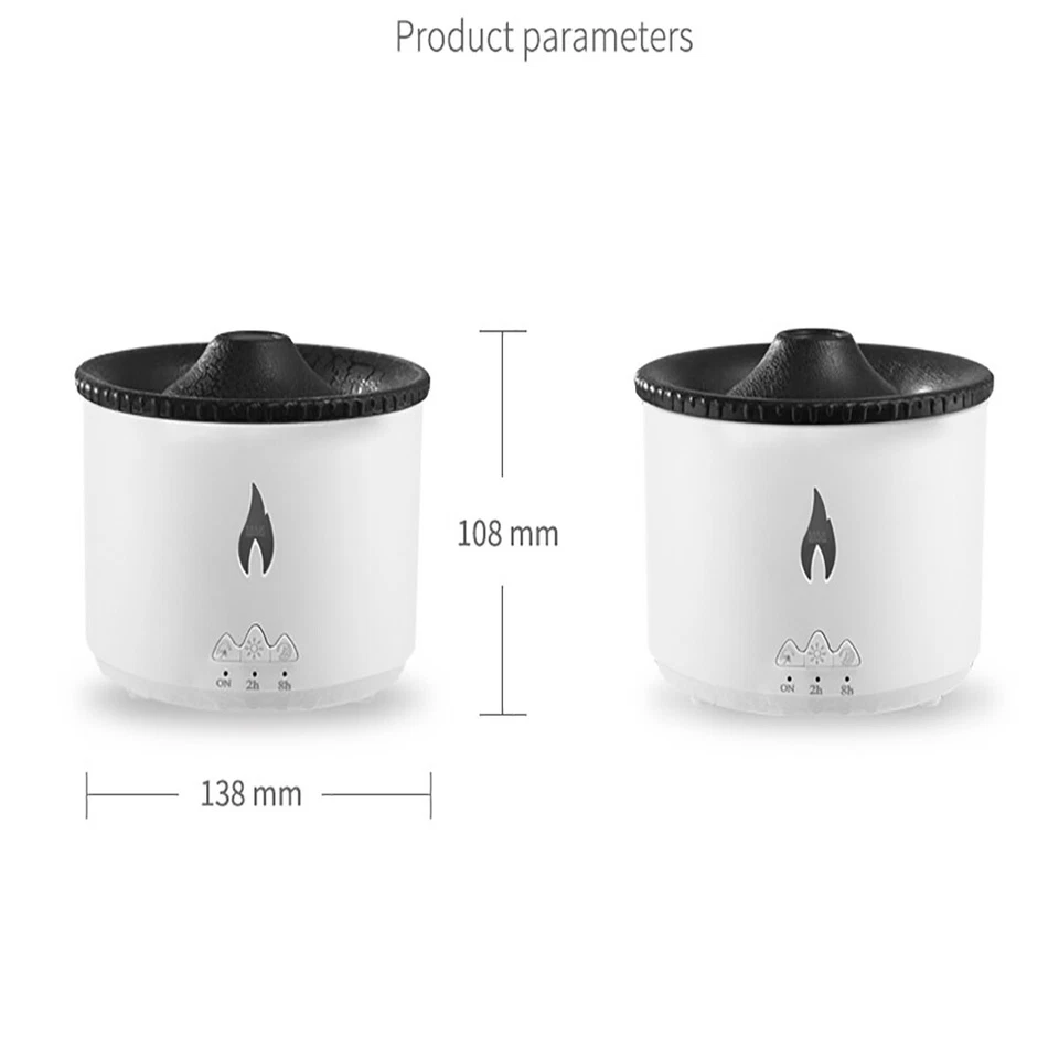 Essential Oil Flame Effect Diffuser Home Aromatherapy Air Humidifier New - Image 3 of 4