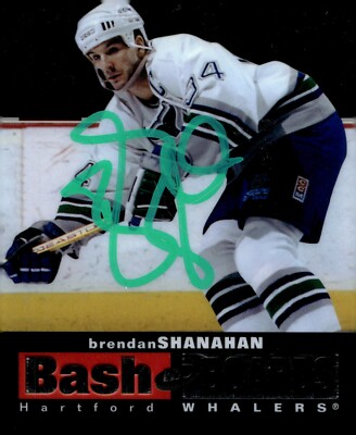 Brendan Shanahan - Signed 1995-96 Donruss Clear Cut Bash The Boards /3500 Card
