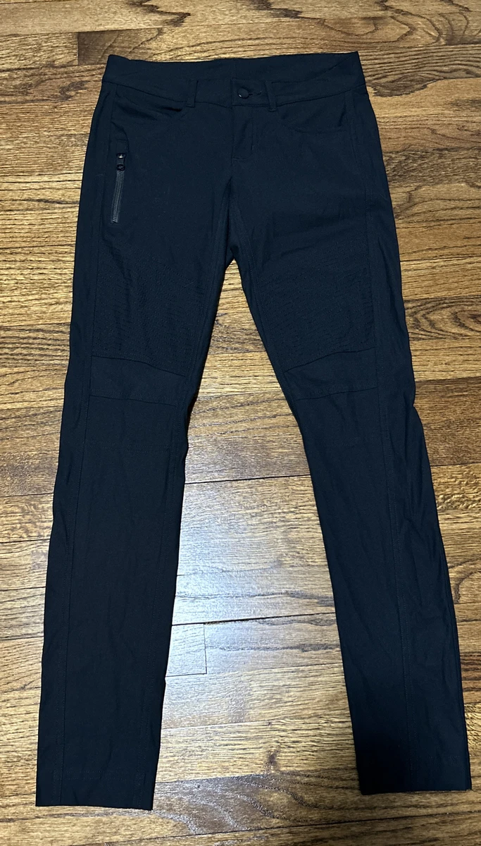 LULULEMON Women Everyday Pant Black Pants Reflective Commuter Moto