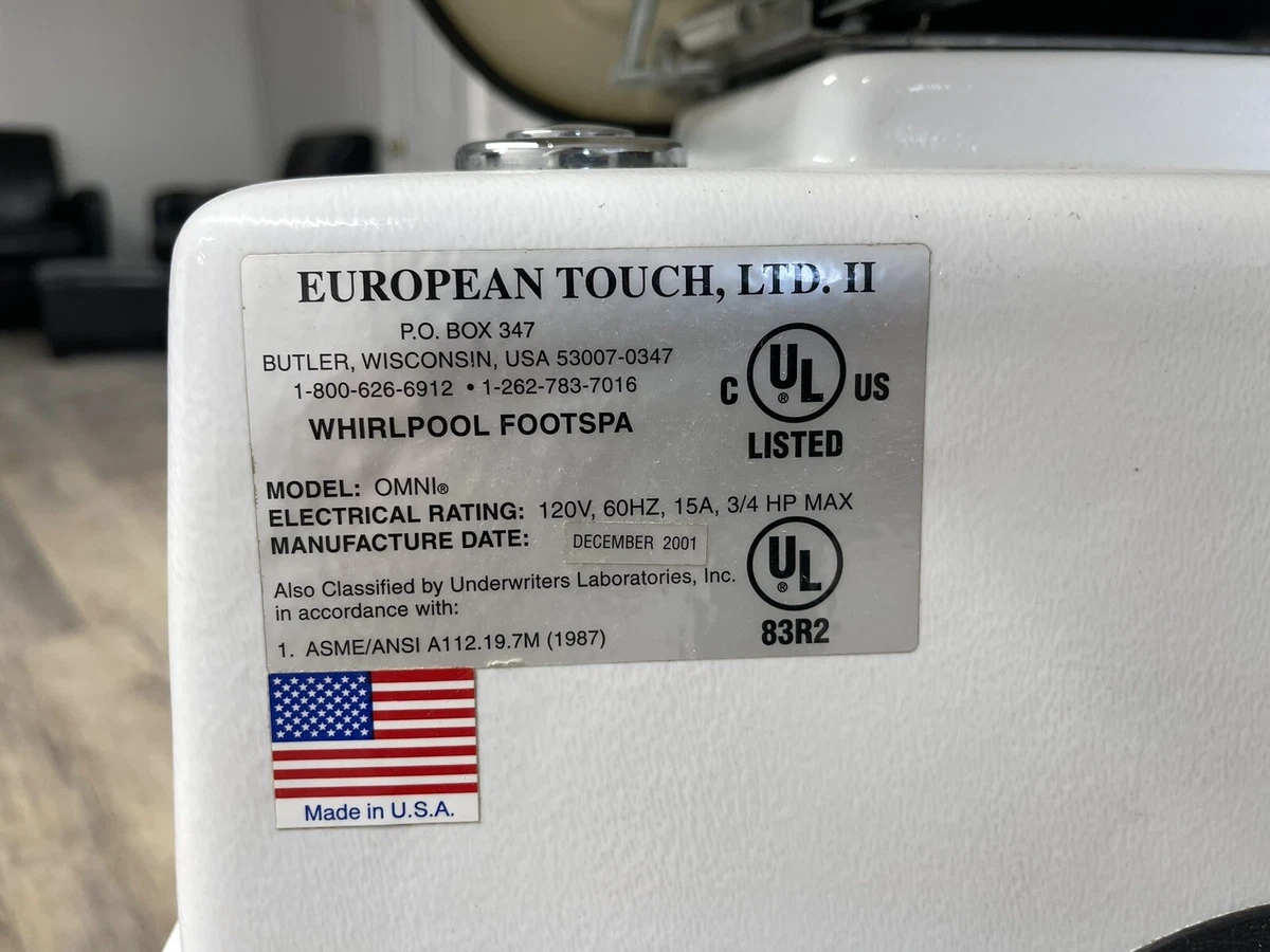 European touch foot spa sales