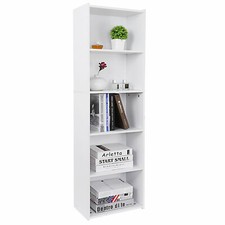 5 Tier Bookcase Bookshelf Storage Wall Shelf Organizer Unit Display Stand