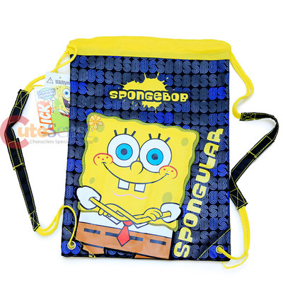 Nickelodeon Sponge Bob Cinch Bag Draw String Backpack Sling Sack