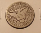 1915 D BARBER HALF DOLLAR  ( 90% SILVER )  VG+  DETAIL.