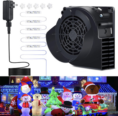 Inflatable Replacement Blower 12V 1.2A Replacement Fan Motor with 5 LED Light St
