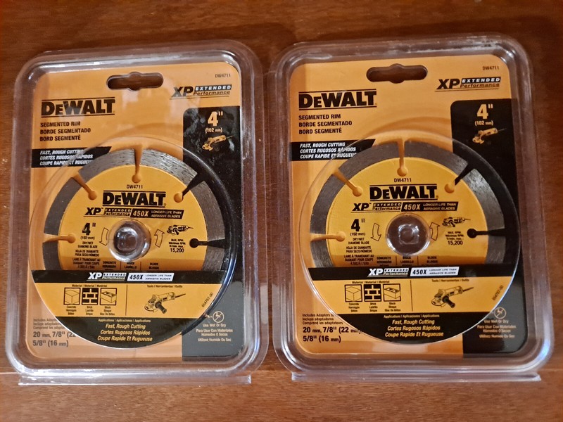 DeWalt XP 4-inch saw blades, set of two (2) DW4711 Segmented Rim