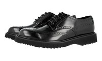 Prada Leder Leichte Derby Budapester Business Schuhe 2EG008 Schwarz - 10 44