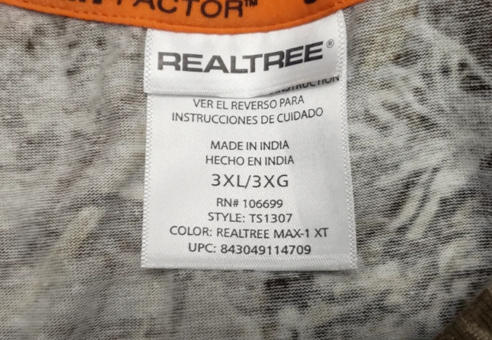 Realtree Men's MAX-1 XT Long Sleeve Camo Tee Deer Hunting Outdoors Size 3XL - Image 4 of 4