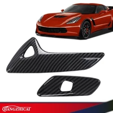 Carbon Fiber Interior Door Handle molding Cover Trim Fit For Corvette C7 2014-18