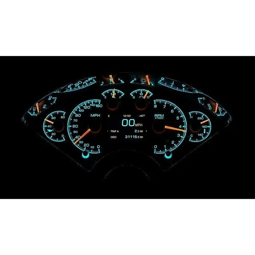 Dakota Digital 1955-1956 Chevy Bel Air Analog Gauges Black Face Alloy HDX-55C-K - Picture 4 of 12
