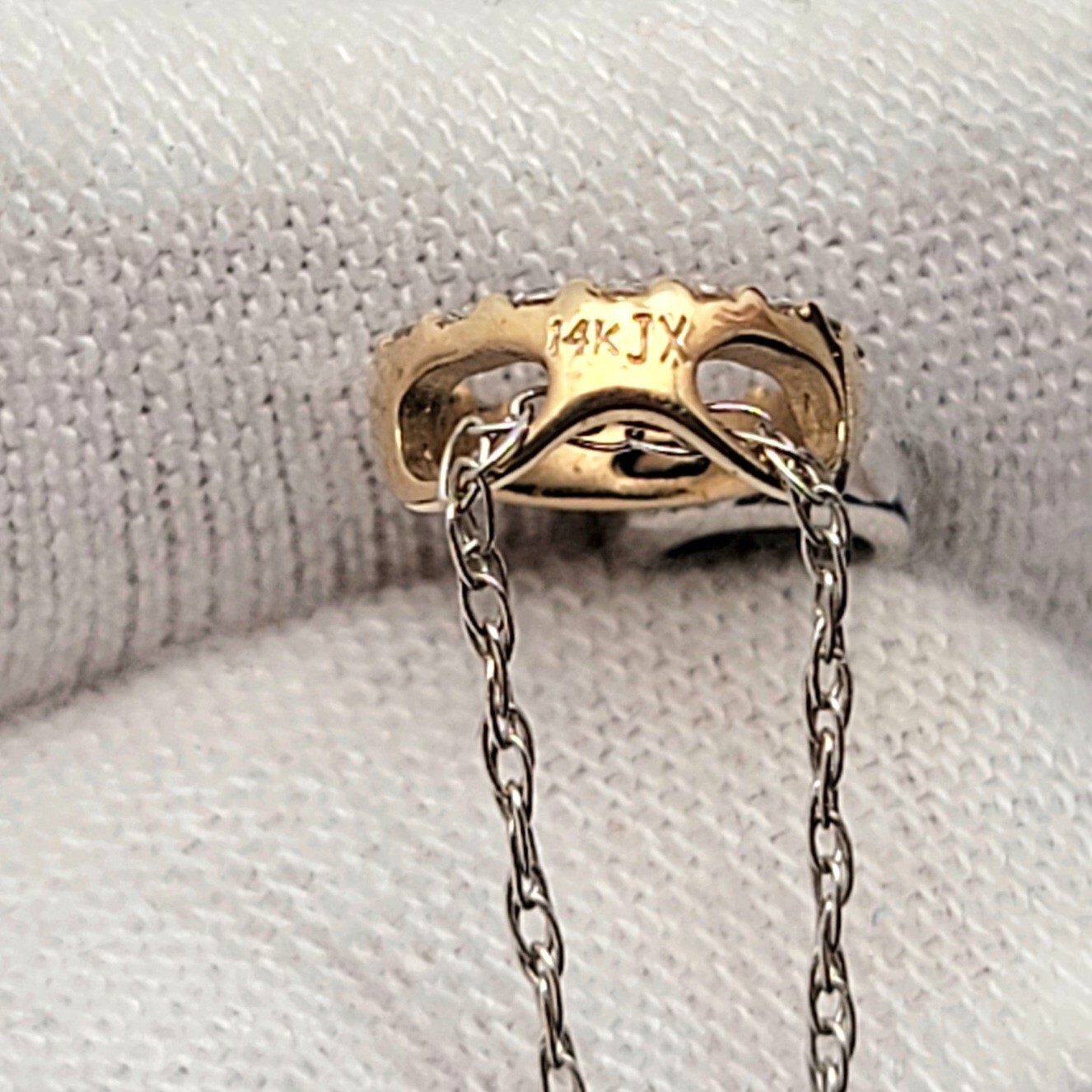 Diamond Pave Dangle Bubble Circle Pendent 14k Whi… - image 6